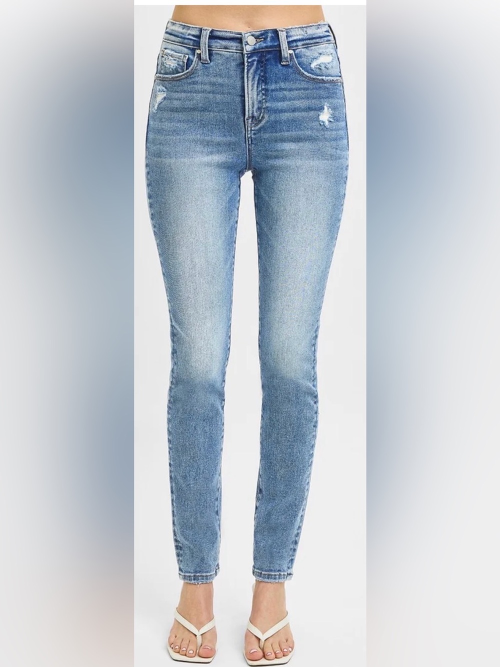Abercrombie & Fitch Faded Blue Straight-Leg Jeans